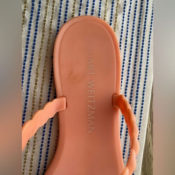 Stuart Weitzman Braida Sawyer Jelly Sandals Apricot Women Sz 10 - Picture 5 of 10